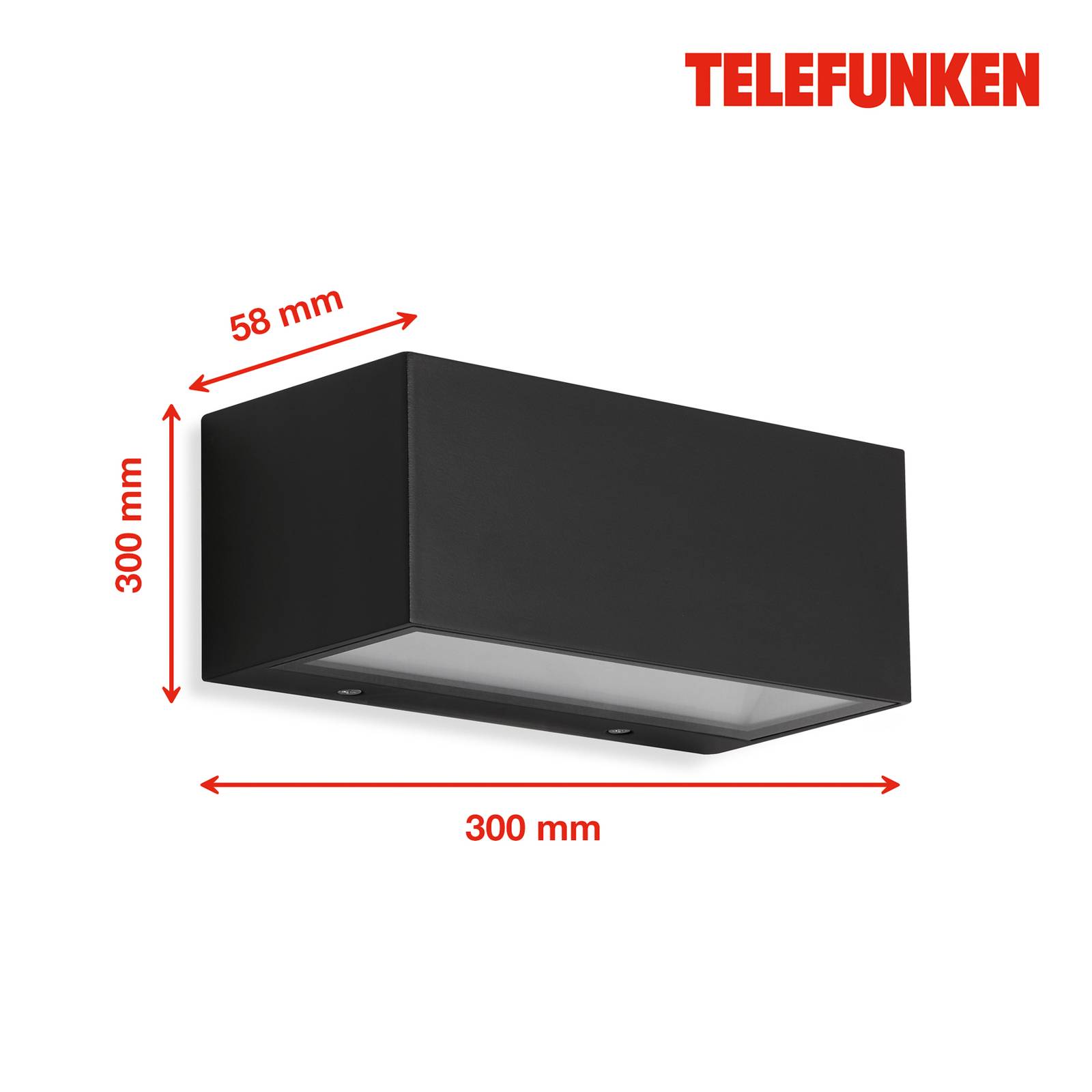 Telefunken Kinkiet zewnętrzny LED Monaco up/down czarny