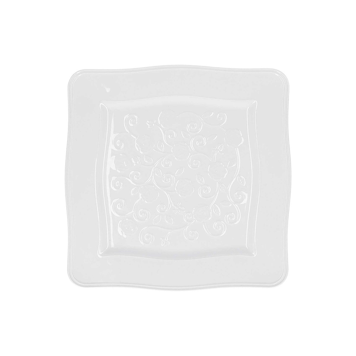 Zestaw 6 Talerzy Kwadratowych 26.5 Cm Florentina La Porcellana Bianca
