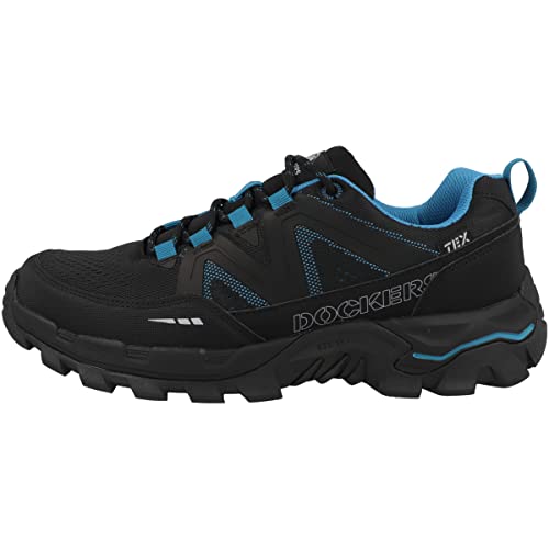 Dockers by Gerli Męskie buty trekkingowe 47BZ009, czarne/niebieskie, 47 UE