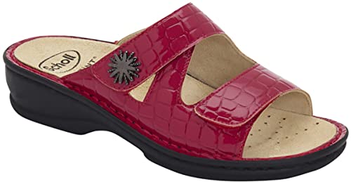 Scholl NEVIA, sandały damskie, czerwone, 38 EU, czerwony, 38 EU szerokie