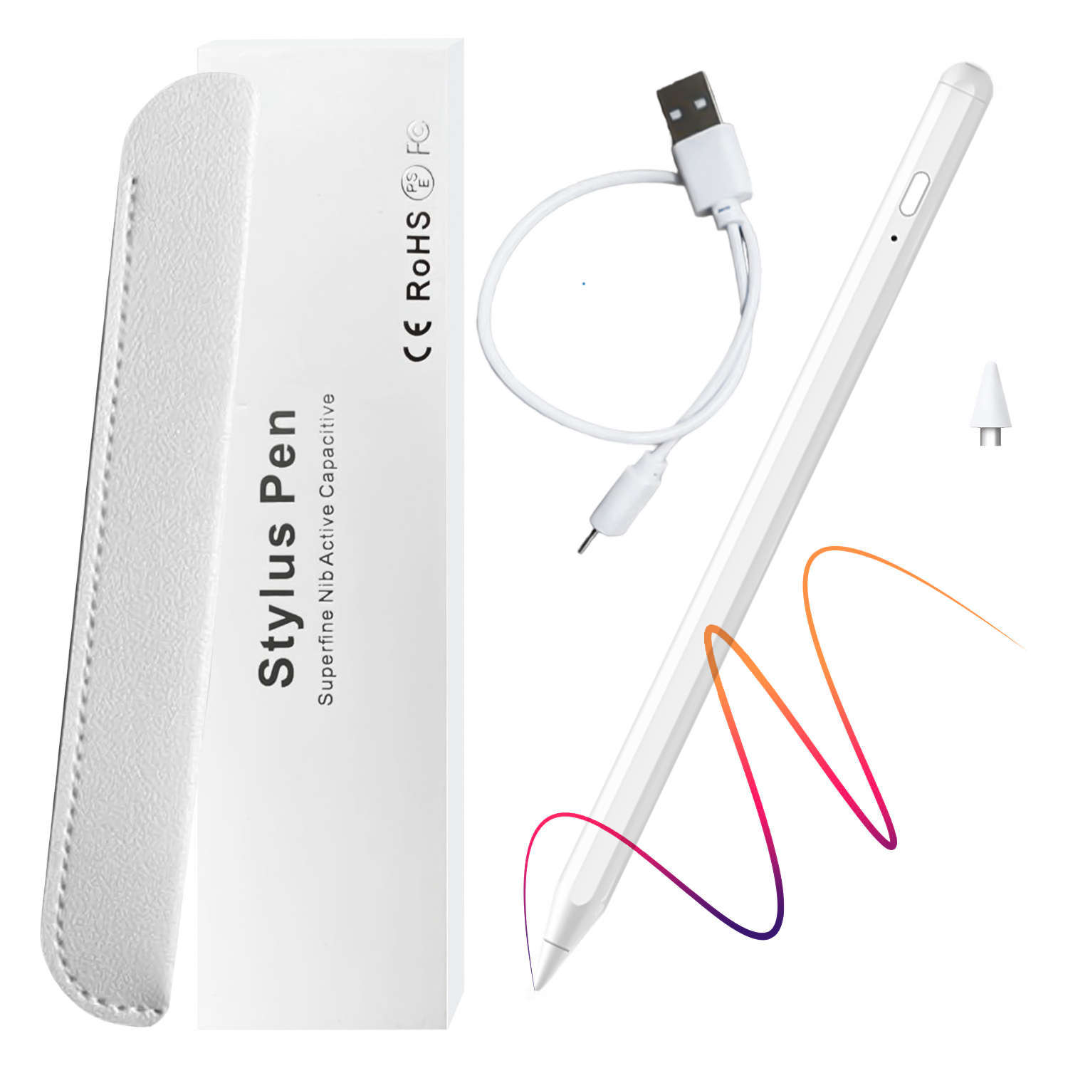Rysik do rysowania Alogy Magnetic Stylus Pen Pióro do notowania i szkicowania do Apple iPad Pro/ Air/ Mini Biały