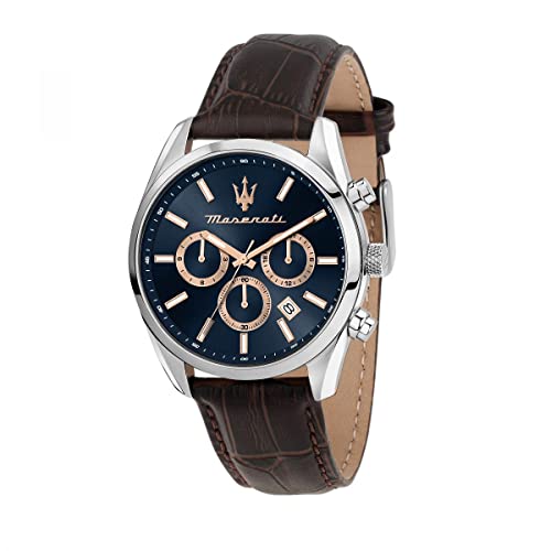 Maserati Atrakcja Zegarek Mężczyźni LIMITED EDITION, Kwarcowy, Wielofunkcyjny - R8851151003, niebieski, 43mm, pasek