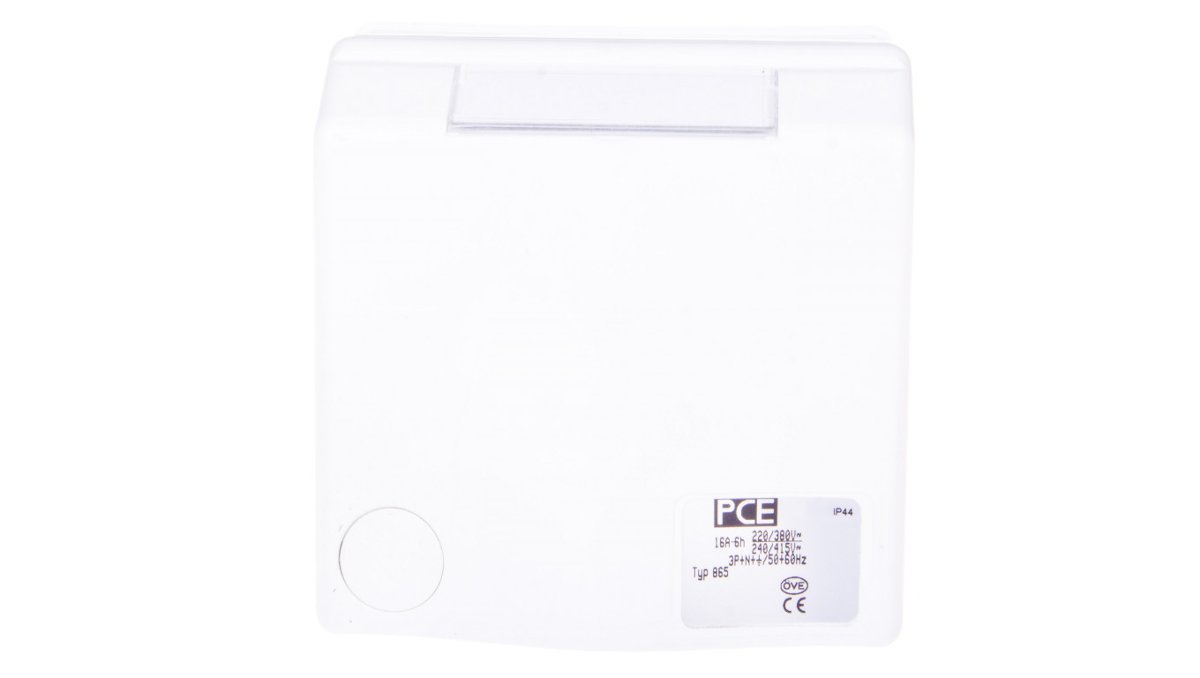 PCE Gniazdo podtynkowe przelotowe 16A 5P 400V czerwone IP44 DESIGN 865-6v 0001-00000-50838 [4351510]