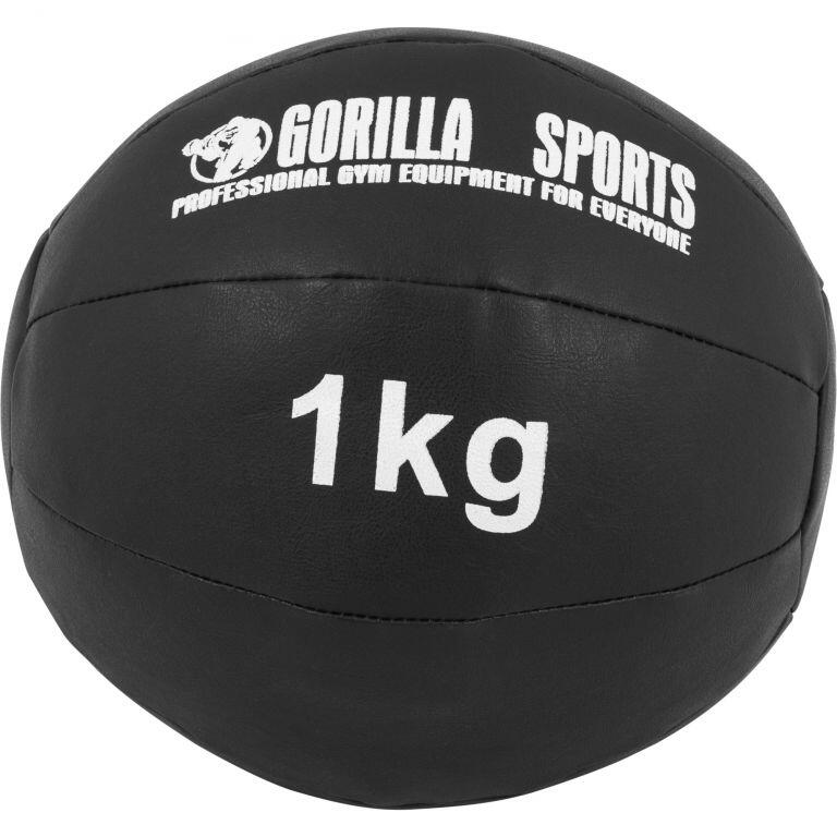 Gorilla Sports Piłka lekarska ze skóry syntetycznej 1kg (100783-00019-0004)