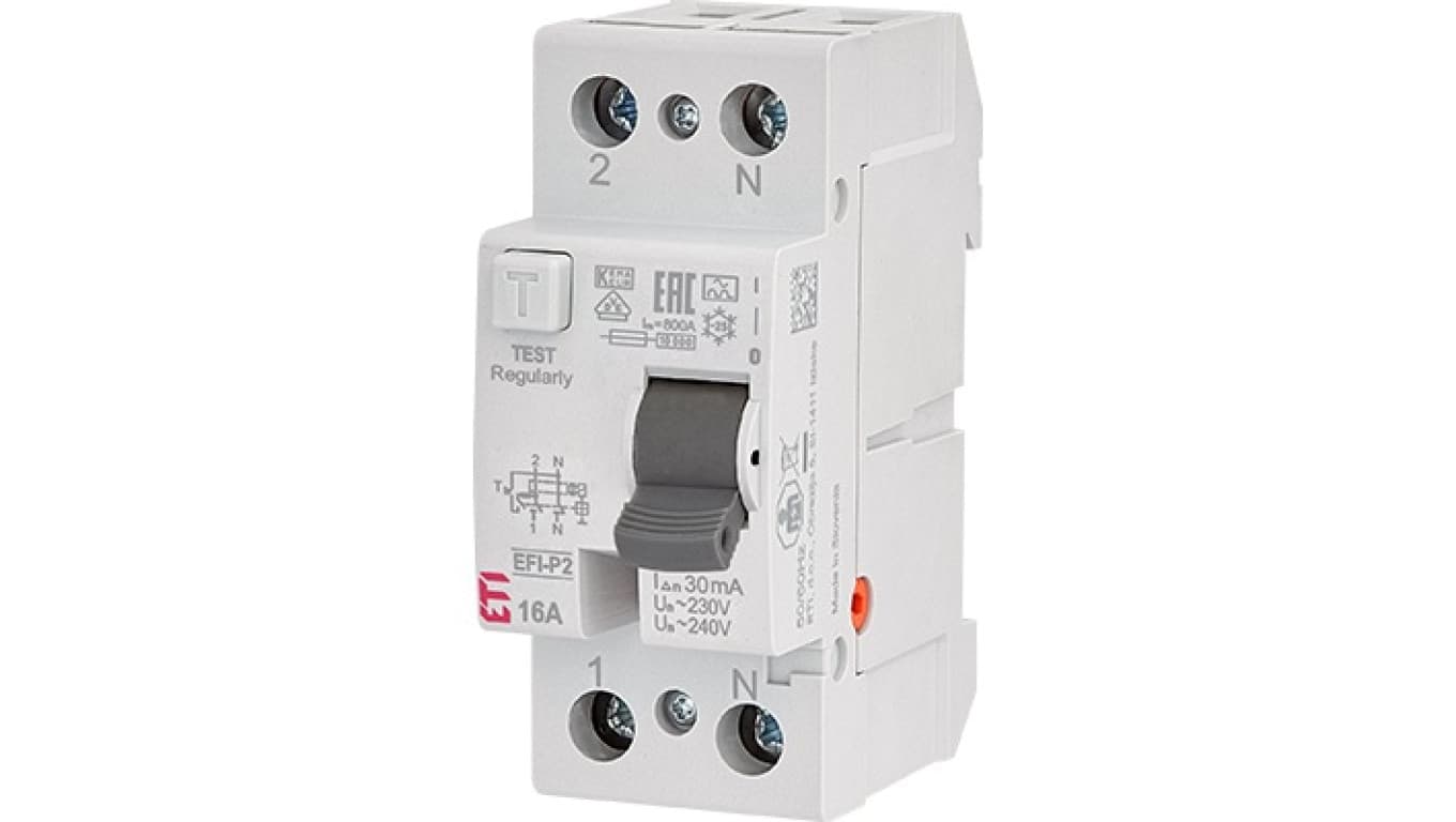 Eti-Polam Wyłącznik różnicowoprądowy 2P 32A 0,03A EFI-P2 AC 32/0.03 002061217 002061217