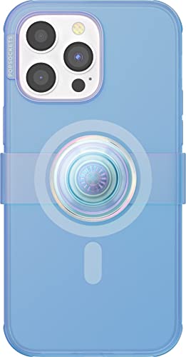 PopSockets: PopCase PlantCore dla MagSafe - Futerał bazowy dla iPhone 14 PRO Max z uchwytem PopGrip Slide Repozycjonowalny i uchwyt z wymiennym góry - Blue Opalescent