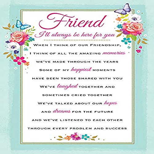 Heartfelt Wishes Sentimental Birthday Card Friend - 23 x 15 cm - Regal Publishing