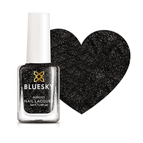 BLUESKY Lakier do Paznokci dla Dzieci, Rock Star, Brokatowy, 5 ml, Czarny, Peel-Off