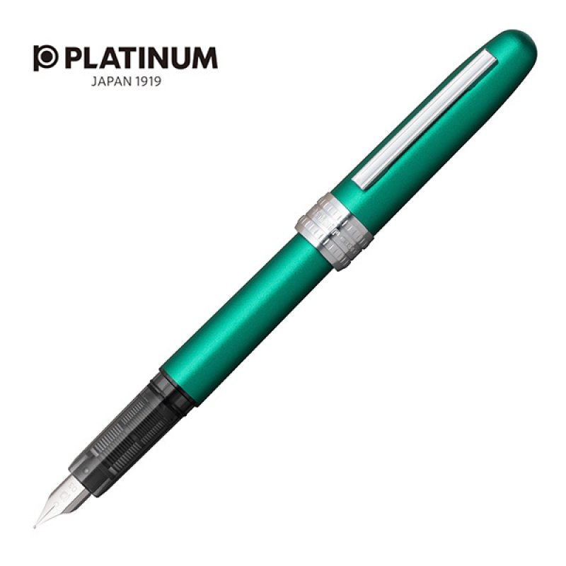 Platinum, Pióro wieczne Plaisir Teal Green, M, Zielony matowy