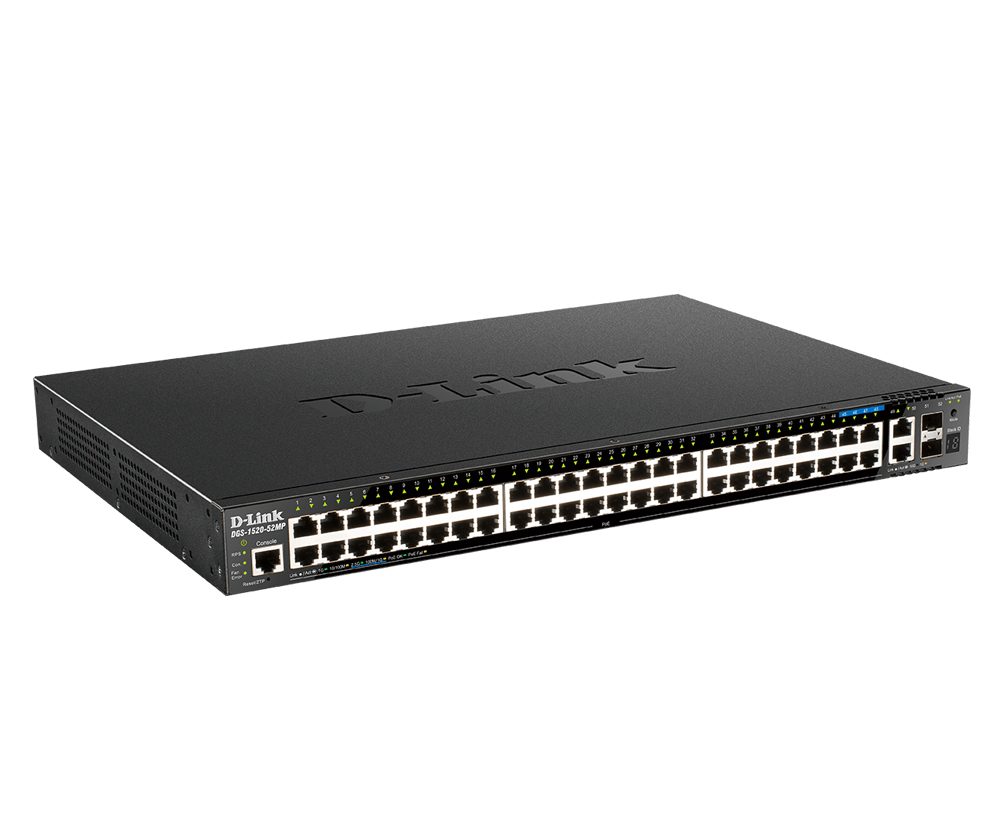D-Link DGS-1520-52MP/E 44-PORT GIGABIT SMARTPRO SWITCH POE+ 4 PORTS