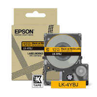 Epson LK-4YBJ Taśma matowa 12 mm, czarny na żółtym, oryginalna