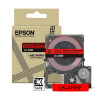 Epson LK-4RBF taśma 12 mm, czarny na fluorescencyjnej czerwieni, oryginalna