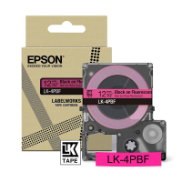 Epson LK-4PBF taśma 12 mm, czarny na fluorescencyjnym różu, oryginalna