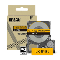 Epson LK-5YBJ taśma matowa 18 mm, czarny na żółtym, oryginalna
