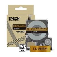 Epson LK-5KBM taśma 18 mm, czarny na metalicznym złotym, oryginalna
