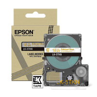 Epson LK-5TKN taśma 18 mm, złota na metalicznym przeźroczystym, oryginalna