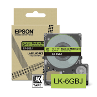 Epson LK-6GBJ taśma matowa 24 mm,czarny na zielonym, oryginalna