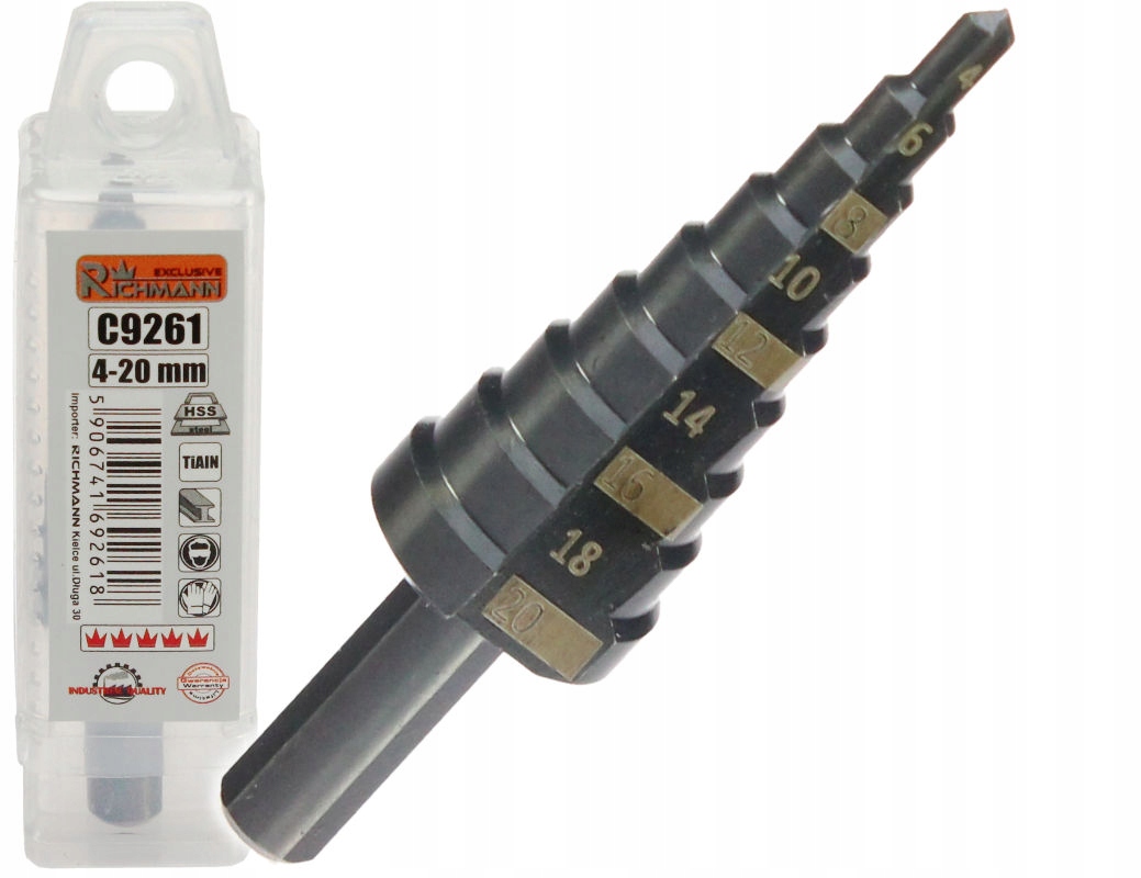 Corona Wiertło Stopniowe Do Wiercenia Metalu 4-20MM Tytan