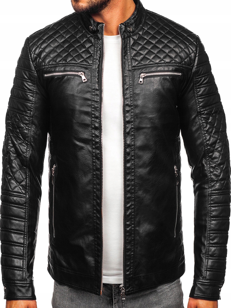 Kurtka Skórzana Biker Czarna 11Z8002 DENLEY_2XL