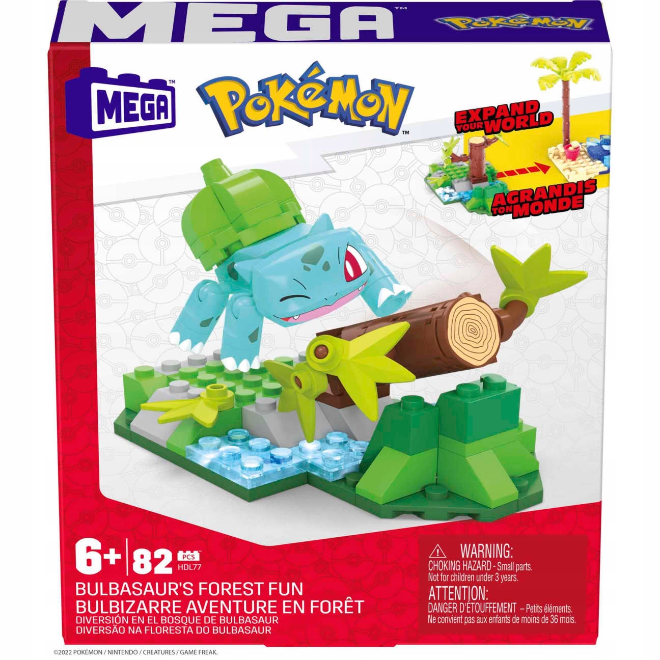 Bulbasaur Klocki Pokemon Leśna Zabawa Mega Construx