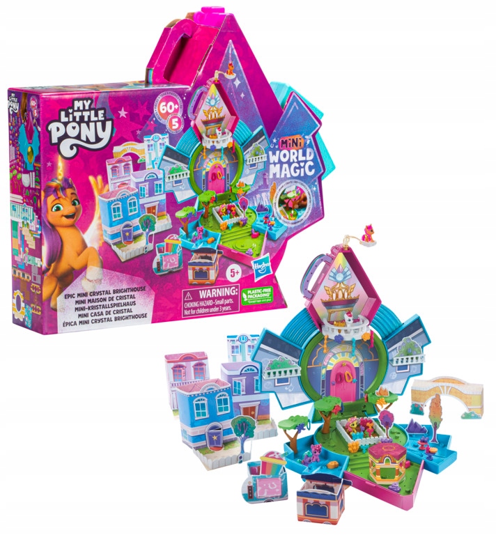 Hasbro, My Little Pony, Mini World Magic Creation Epic Mini Crystal Brighthouse, Zestaw przenośny z figurkami i akcesoriami, F3875