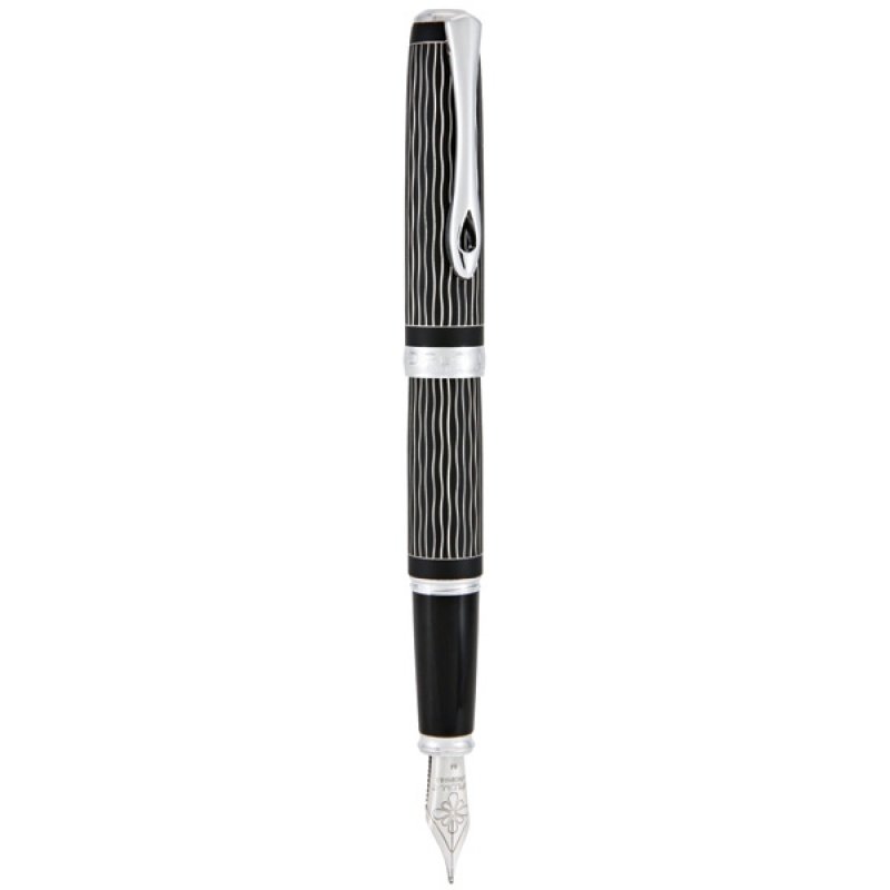 Diplomat, Pióro wieczne M Excellence A + Wave Guilloche, Czarny