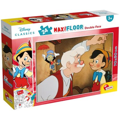 Lisciani Giochi 86672 DF Maxi Floor 24 Disney Classic puzzle dla dzieci, wielokolorowe 86672