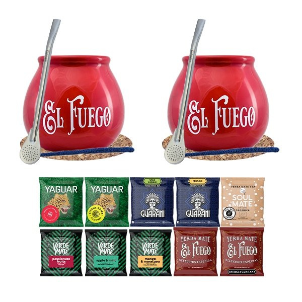 Zestaw Yerba Mate dla Dwojga 10x50g 500g El Fuego