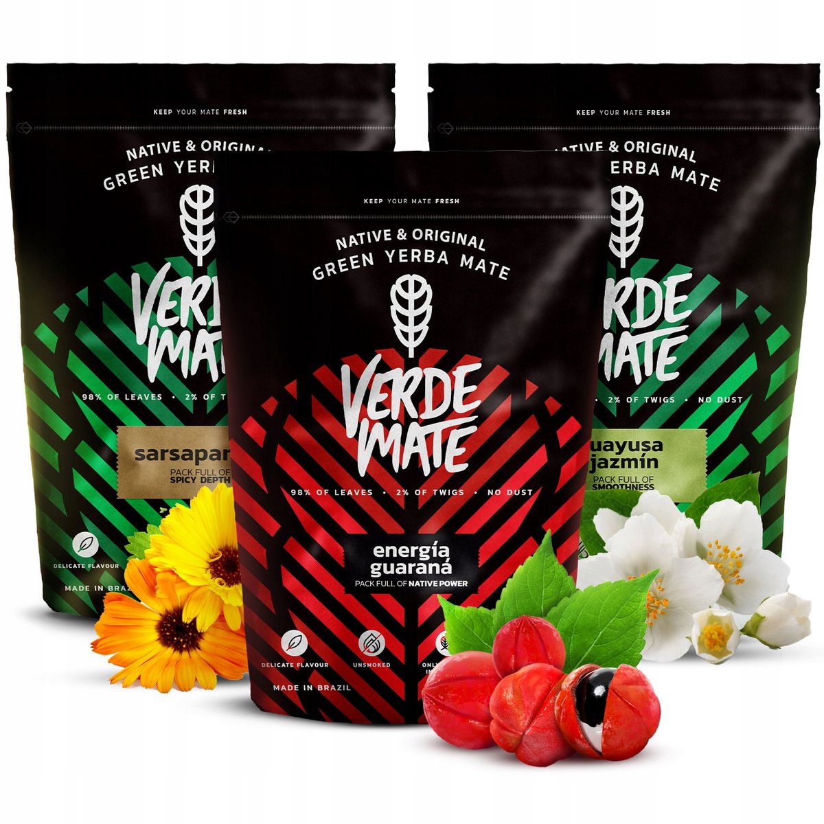 Zestaw Najlepsze Yerba Mate Green Owocowe 3x500g