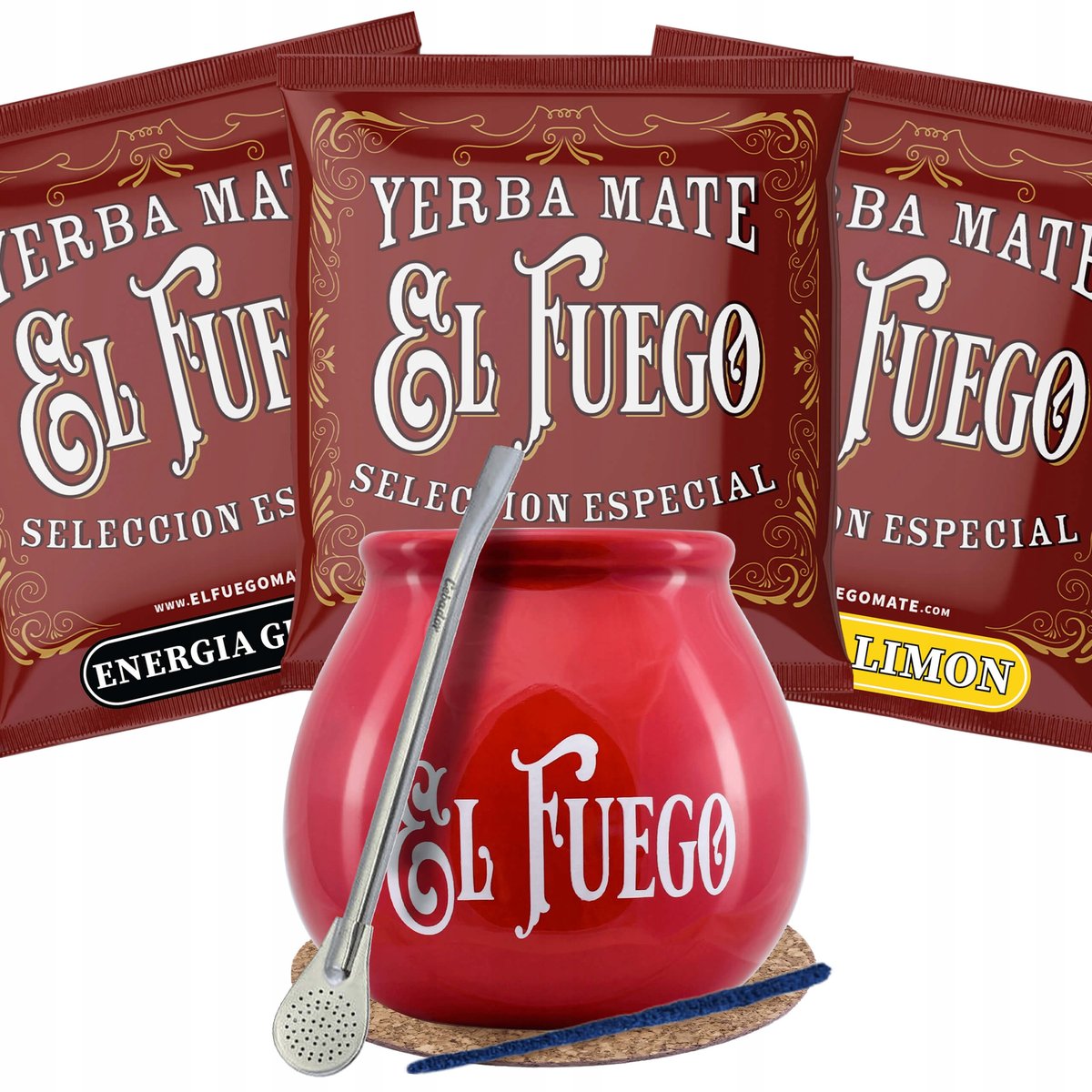 Zestaw Yerba Mate El fuego Tykwa Bombilla na start