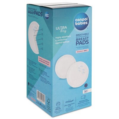 Canpol Babies babies Oddychające wkładki laktacyjne BASIC 30szt 1/653