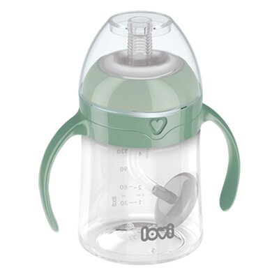 Pierwszy kubek z obciążoną słomką LOVI 150 ml Green