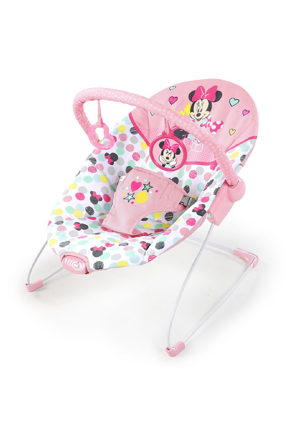 DISNEY BABY Leżaczek z wibracją Myszka Minnie Spotty Dotty 0m+ do 9kg