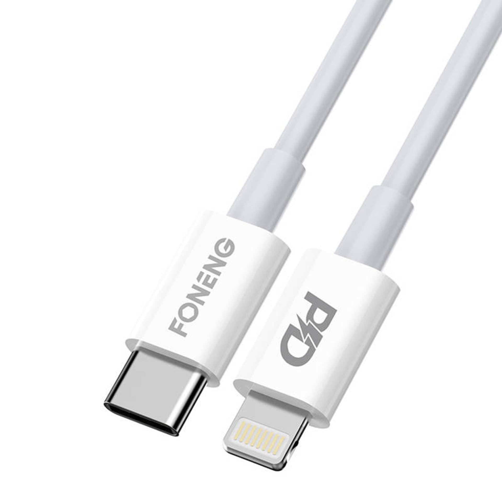 Фото - Кабель Foneng Kabel USB-C do Lightning  X31, 3A, 2M  (biały)