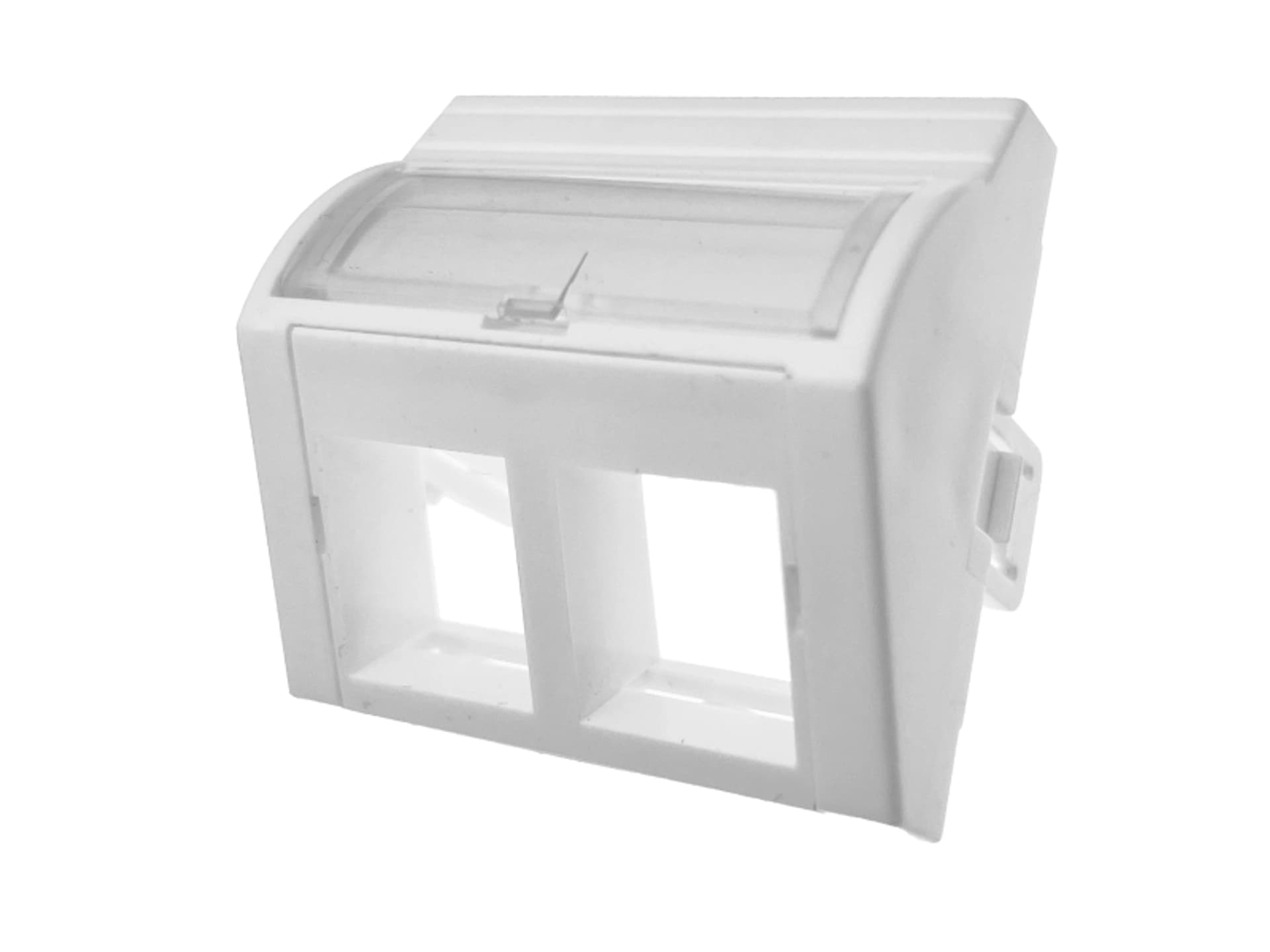 Adapter 45x45 2xRJ45 (wypukły kątowy) ALANTEC  - ALANTEC