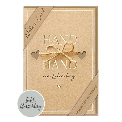 Kartka weselna Nature Card Handmade - ręcznie 11,6 x 16,6 cm