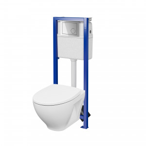 CERSANIT S701-733 Zestaw podtynkowy Moduo miska 52,5cm + deska + stelaż + przycisk