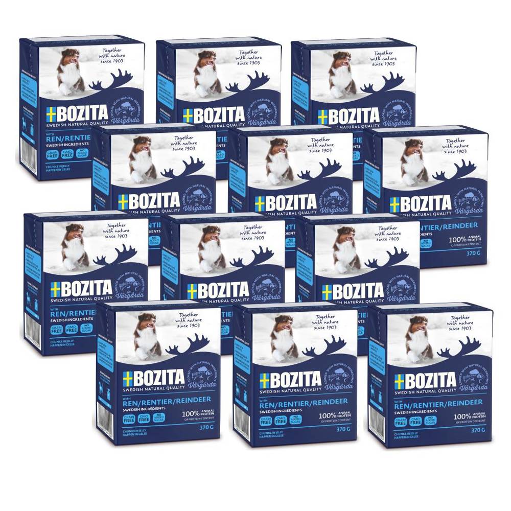 BOZITA Dog: Renifer w galarecie 12x370g