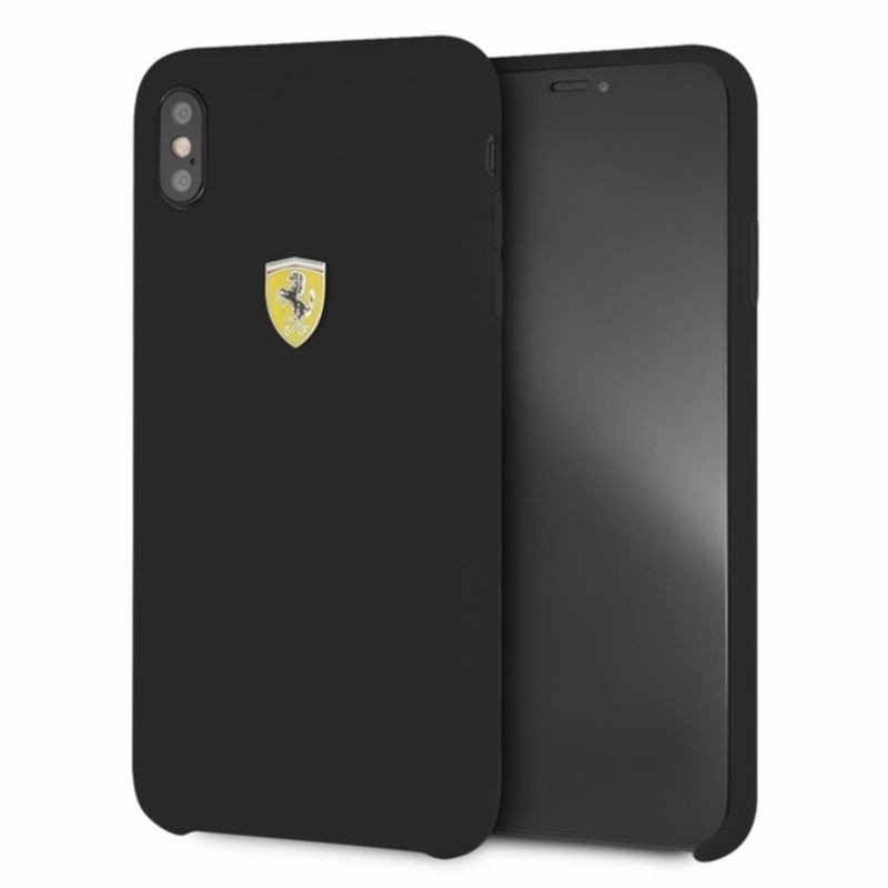 Ferrari Hardcase do iPhone XS Max czarny/Silicone FESSIHCI65BK