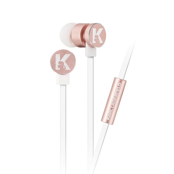 Karl Lagerfeld słuchawki KLEPWIRG różowo-złoty/rosegold 3,5mm