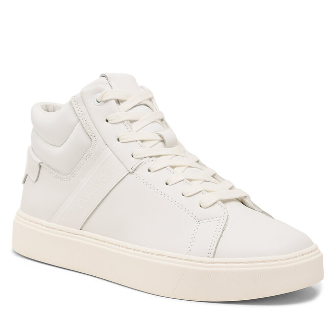 Sneakersy Calvin Klein High Top Lace Up Lth HM0HM01057 0K4