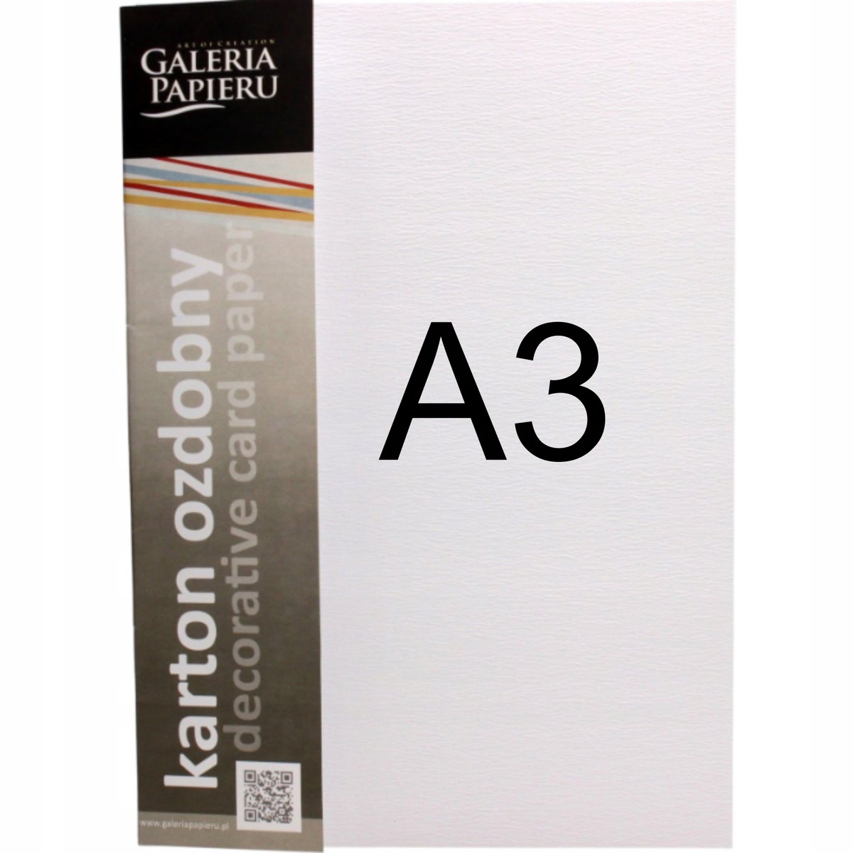 Galeria Papieru Karton wizytówkowy A3 250g Płótno biały (50)