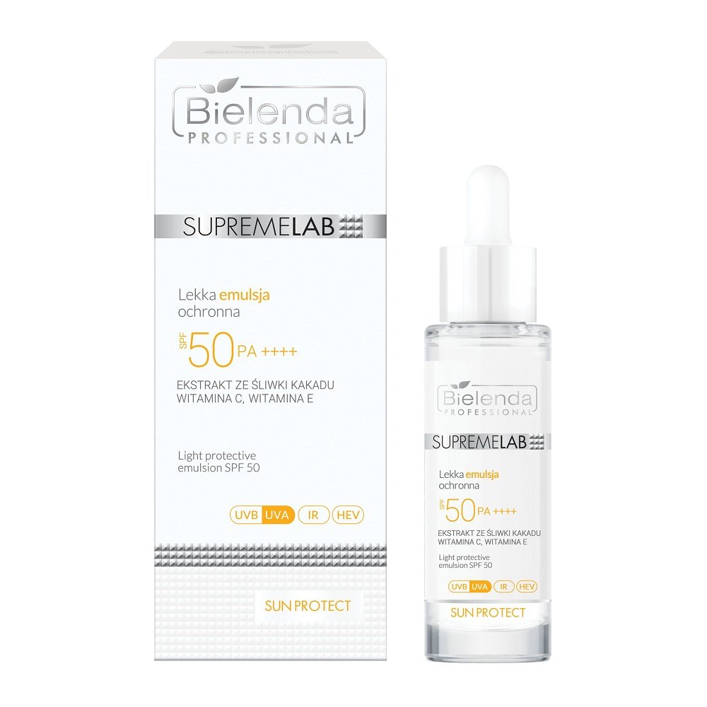 Bielenda Professional Sun Protect, lekka emulsja ochronna SPF 50, 30ml