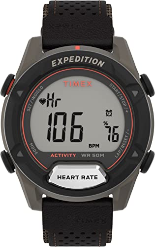 Timex Expedition Rugged cyfrowy zegarek męski 43mm pasek skórzany TW4B27100