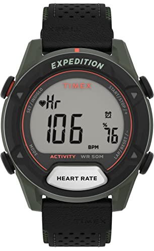 Timex Expedition Rugged cyfrowy zegarek męski 43mm pasek skórzany TW4B27000