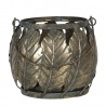 Clayre & Eef Metalowy Lampion Liście B