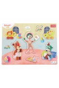 puzzle drewniane medium bobaski i miś 61629