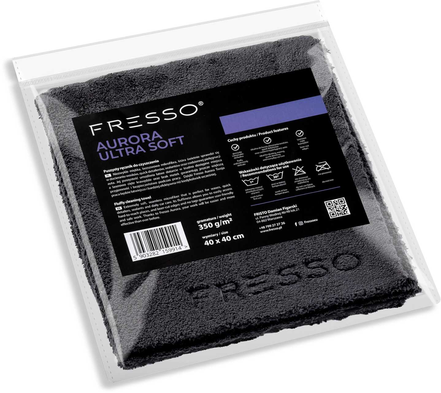 Fresso Aurora Ultra Soft - Miękka, bezszwowa mikrofibra 40x40 cm
