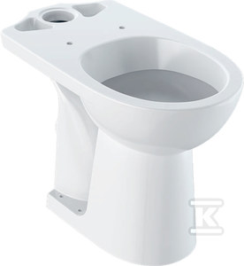 Miska stojąca WC Selnova Comfort do spłuczki nasadzanej, lejowa, B36 cm, H46 cm, T67 cm, podwyższona, odpływ poziomy, dla niepełnosprawnych