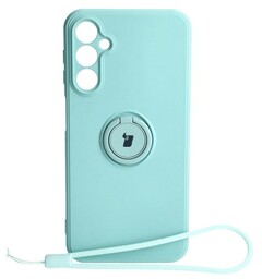 Bizon Etui Case Silicone Ring Sq do Galaxy A24, turkusowe